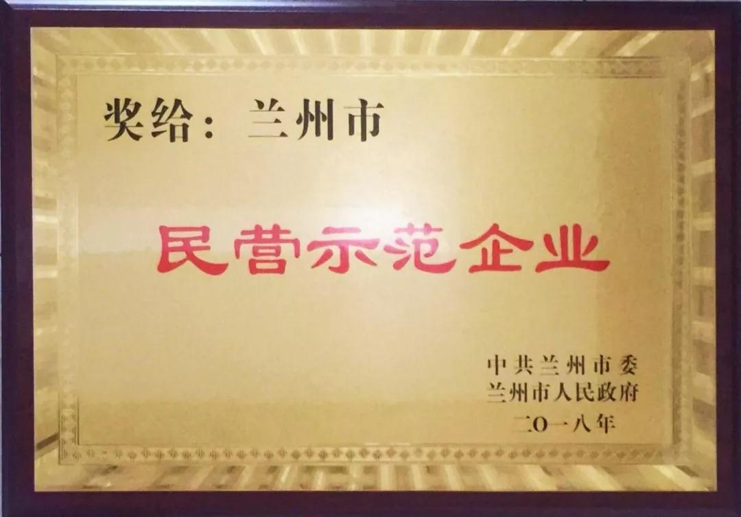 兰州人生就是博集团荣获 “兰州市民营树模企业”优异称呼